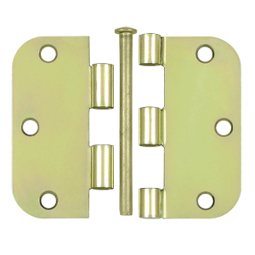 3 1/2 Inch x 3 1/2 Inch Steel Hinge (Zinc Dichromate Finish) DELTANA