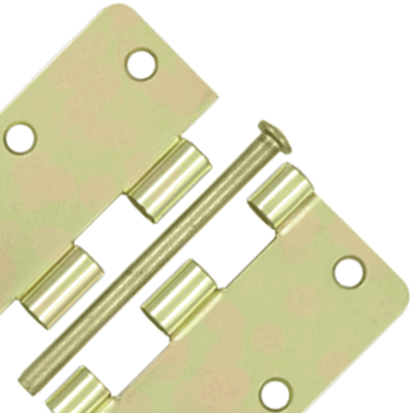 DELTANA 3 1/2 Inch x 3 1/2 Inch Steel Hinge (Zinc Dichromate Finish)