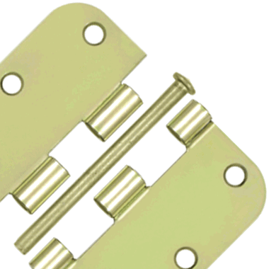 3 1/2 Inch x 3 1/2 Inch Steel Hinge (Zinc Dichromate Finish) DELTANA