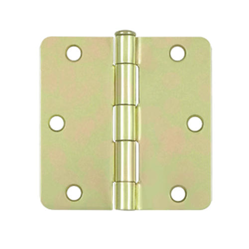 DELTANA 3 1/2 Inch x 3 1/2 Inch Steel Hinge (Zinc Dichromate Finish)