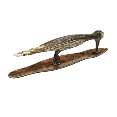 SCHAUB 3 5/8 Inch (1 1/2 Inch c-c) Symphony Inlays Woodpecker Pendant Pull (Dark Sherwood Finish)