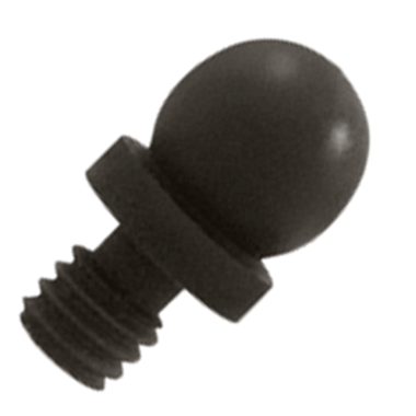 DELTANA 3/8 Inch Solid Brass Ball Tip Cabinet Finial Oil Rubbed Bronze Finish