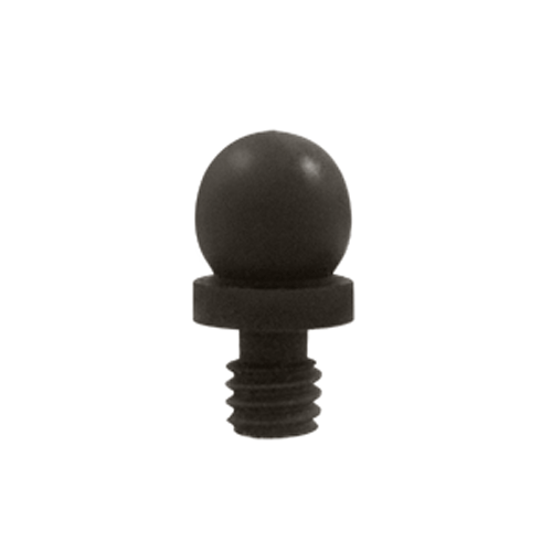 DELTANA 3/8 Inch Solid Brass Ball Tip Cabinet Finial Oil Rubbed Bronze Finish