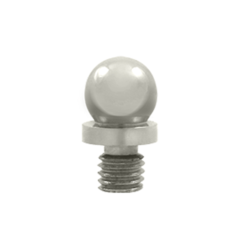 DELTANA 3/8 Inch Solid Brass Ball Tip Cabinet Finial (Polished Nickel Finish)