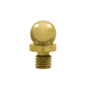 DELTANA 3/8 Inch Solid Brass Ball Tip Cabinet Finial (PVD Finish)