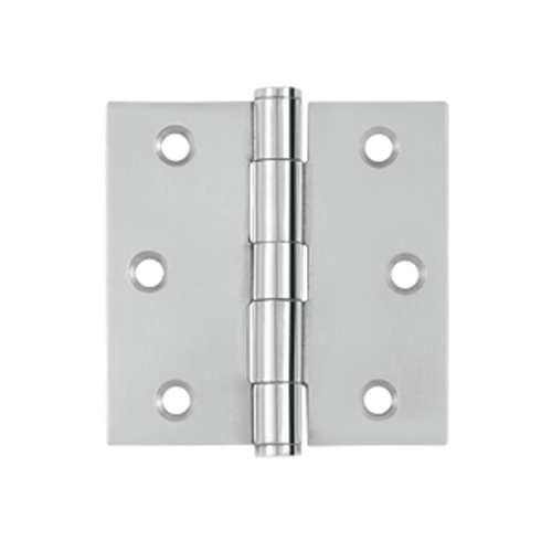 DELTANA 3 Inch x 3 Inch Stainless Steel Hinge (Polished Chrome Finish)