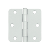 DELTANA 3 Inch x 3 Inch Steel Hinge (White Finish)