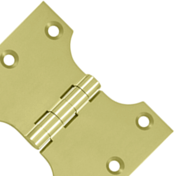 DELTANA 3 Inch x 4 Inch Solid Brass Parliament Hinge (Polished Brass Finish)