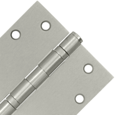 DELTANA 4 1/2 Inch x 4 1/2 Inch Double Ball Bearing Steel Hinge (Square Corner, Brushed Nickel Finish)