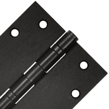 4 1/2 Inch x 4 1/2 Inch Non-Removable Pin Steel Hinge (Square Corner, Oil Rubbed Bronze Finish) DELTANA