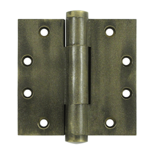 DELTANA 4 1/2 Inch X 4 1/2 Inch Solid Brass Hinge Interchangeable Finials (Bronze Dark Finish)