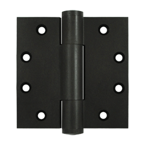 DELTANA 4 1/2 Inch X 4 1/2 Inch Solid Brass Hinge Interchangeable Finials (Bronze Medium Finish)