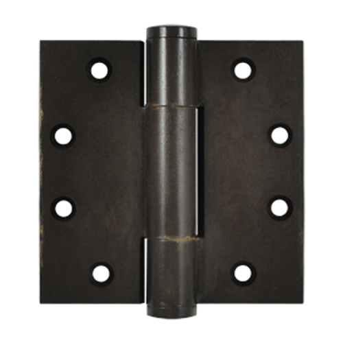 DELTANA 4 1/2 Inch X 4 1/2 Inch Solid Brass Hinge Interchangeable Finials (Bronze Rust Finish)