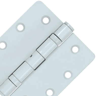 DELTANA 4 1/2 Inch x 4 1/2 Inch Stainless Steel Hinge (Paint White Finish)