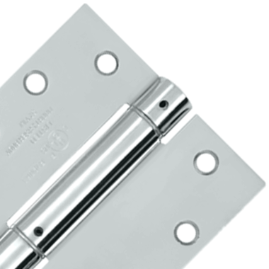 DELTANA 4 1/2 Inch x 4 1/2 Inch Steel Spring Hinge Square Corner Chrome Finish