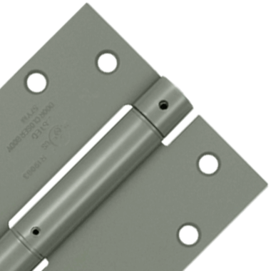 DELTANA 4 1/2 Inch x 4 1/2 Inch Steel Spring Hinge (Square Corner, White Finish)