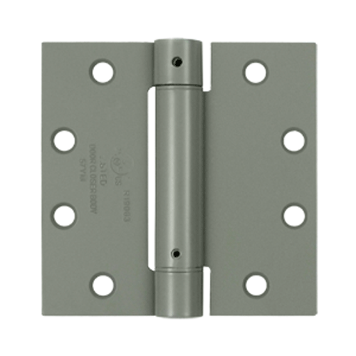 DELTANA 4 1/2 Inch x 4 1/2 Inch Steel Spring Hinge (Square Corner, White Finish)