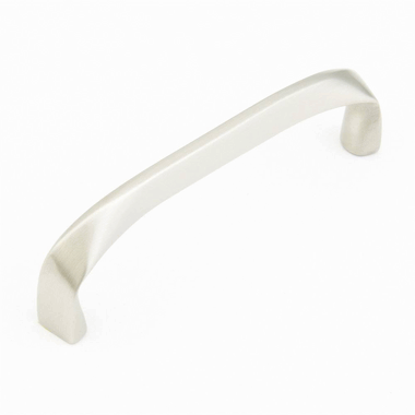 4 3/16 Inch (4 Inch c-c) Italian Contemporary Pull (Brushed Nickel Finish) SCHAUB