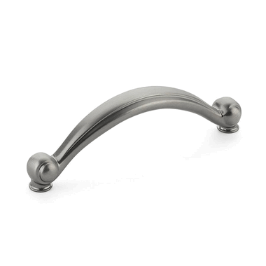 SCHAUB 4 Inch (3 3/4 Inch c-c) Cabriole Pull (Antique Nickel Finish)