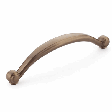 SCHAUB 4 Inch (3 3/4 Inch c-c) Cabriole Pull (Burnished Bronze Finish)