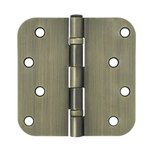 DELTANA 4 Inch x 4 Inch Ball Bearing Steel Hinge (Antique Brass Finish)