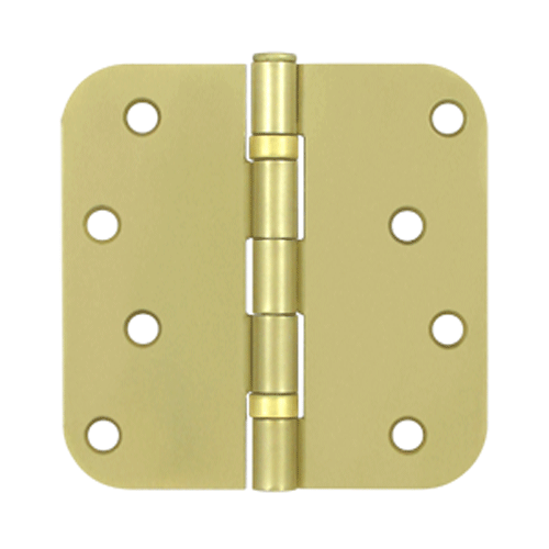 DELTANA 4 Inch x 4 Inch Ball Bearing Steel Hinge (Brushed Brass Finish)