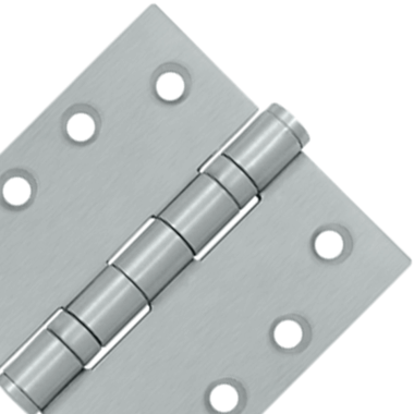 4 Inch x 4 Inch Ball Bearing Steel Hinge (Brushed Chrome Finish) DELTANA