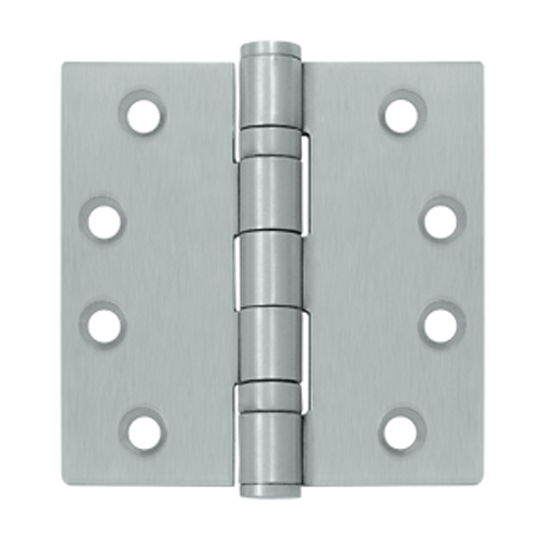 4 Inch x 4 Inch Ball Bearing Steel Hinge (Brushed Chrome Finish) DELTANA