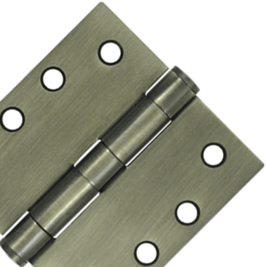 DELTANA 4 Inch x 4 Inch Heavy Duty Steel Hinge (Antique Brass Finish)