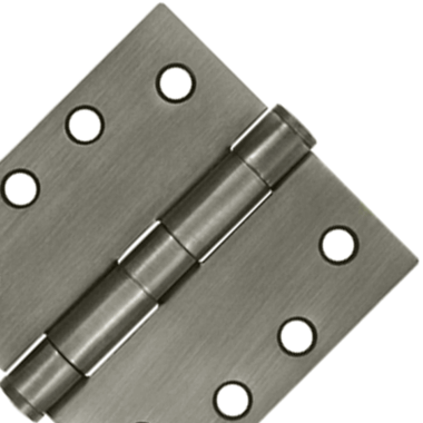 4 Inch x 4 Inch Heavy Duty Steel Hinge (Antique Nickel Finish) DELTANA