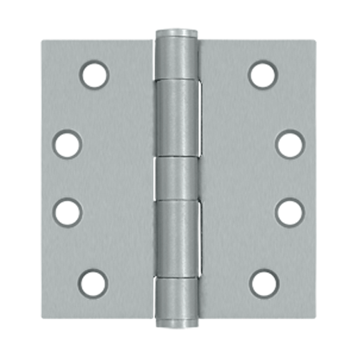 4 Inch x 4 Inch Heavy Duty Steel Hinge (Brushed Chrome Finish) DELTANA