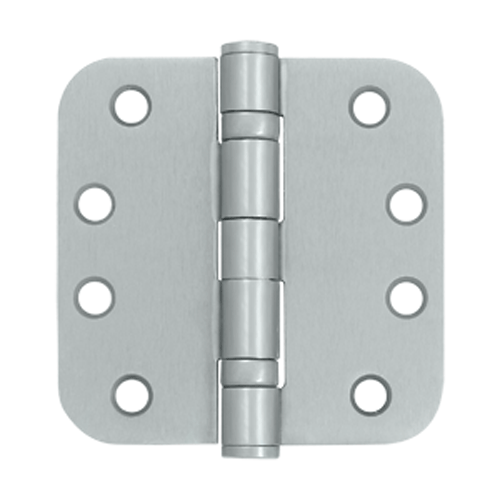 DELTANA 4 Inch x 4 Inch Heavy Duty Steel Hinge (Brushed Chrome Finish)