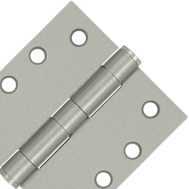 4 Inch x 4 Inch Heavy Duty Steel Hinge (Brushed Nickel Finish) DELTANA