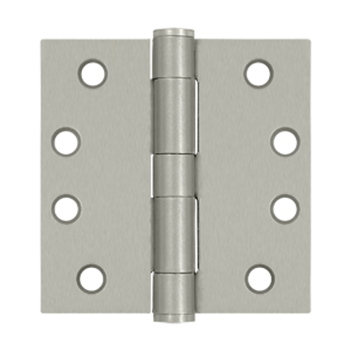 4 Inch x 4 Inch Heavy Duty Steel Hinge (Brushed Nickel Finish) DELTANA