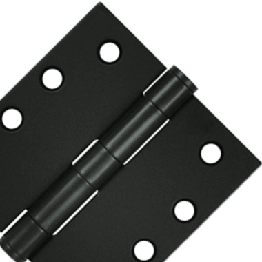 4 Inch x 4 Inch Heavy Duty Steel Hinge (Paint Black Finish) DELTANA