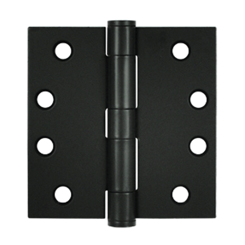 4 Inch x 4 Inch Heavy Duty Steel Hinge (Paint Black Finish) DELTANA