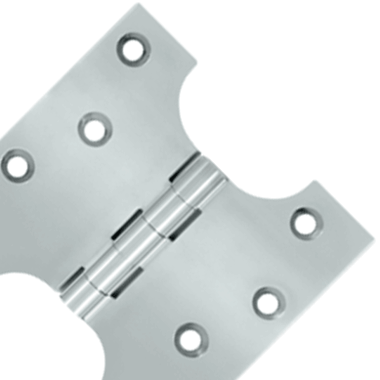 DELTANA 4 Inch x 4 Inch Solid Brass Parliament Hinge (Chrome Finish)