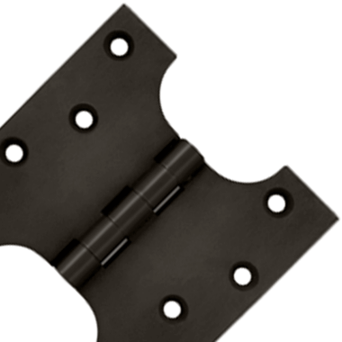 DELTANA 4 Inch x 4 Inch Solid Brass Parliament Hinge Oil Rubbed Bronze Finish