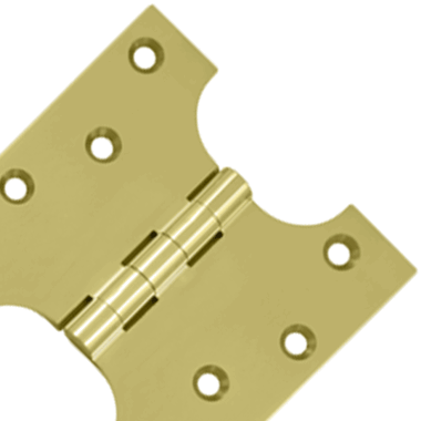 DELTANA 4 Inch x 4 Inch Solid Brass Parliament Hinge (Polished Brass Finish)