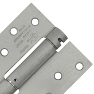 DELTANA 4 Inch x 4 Inch Stainless Steel Spring Hinge (Square Corner, Brushed Finish)