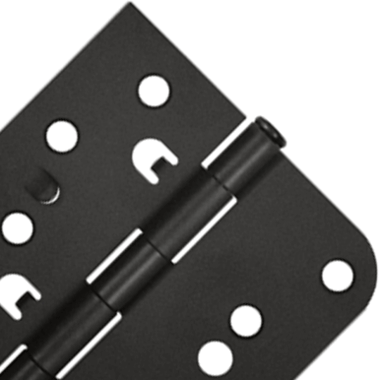 DELTANA 4 Inch x 4 Inch Steel Hinge (5/8 Radius x Square Corner, Oil Rubbed Bronze Finish)