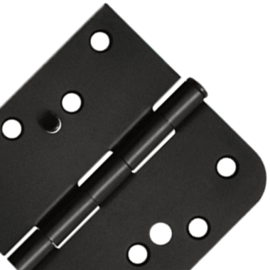 DELTANA 4 Inch x 4 Inch Steel Hinge (5/8 Radius x Square Corner, Oil Rubbed Bronze Finish)