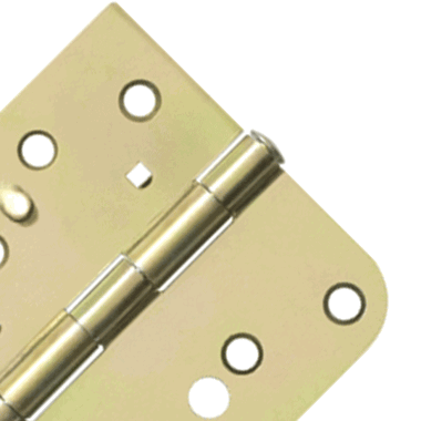 DELTANA 4 Inch x 4 Inch Steel Hinge (5/8 Radius x Square Corner, Zinc Dichromate Finish)