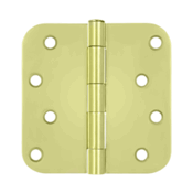 4 Inch x 4 Inch Steel Hinge (Polished Brass Finish) DELTANA