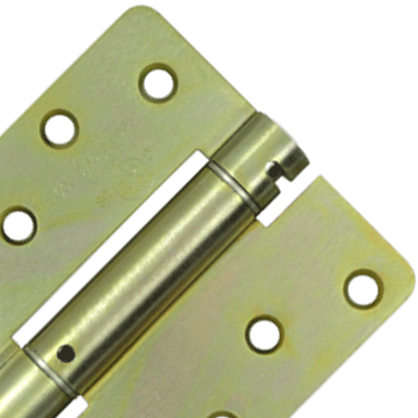 DELTANA 4 Inch x 4 Inch Steel Spring Hinge (1/4 Radius Corner, Zinc Dichromate Finish)