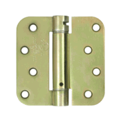 DELTANA 4 Inch x 4 Inch Steel Spring Hinge (5/8 Radius Corner, Zinc Dichromate Finish)