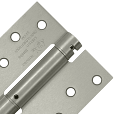 DELTANA 4 Inch x 4 Inch Steel Spring Hinge Square Corner Brushed Nickel Finish