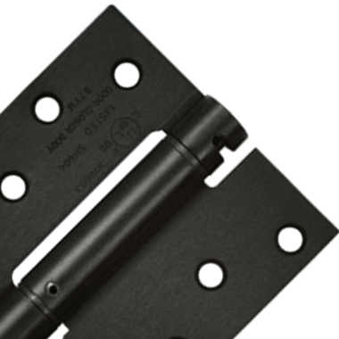 DELTANA 4 Inch x 4 Inch Steel Spring Hinge (Square Corner, Oil Rubbed Bronze Finish)