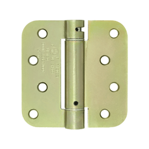 DELTANA 4 Inch x 4 Inch TT Steel Spring Hinge (5/8 Radius Corner, Zinc Dichromate Finish)