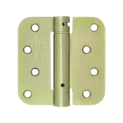 DELTANA 4 Inch x 4 Inch TT Steel Spring Hinge (5/8 Radius Corner, Zinc Dichromate Finish)